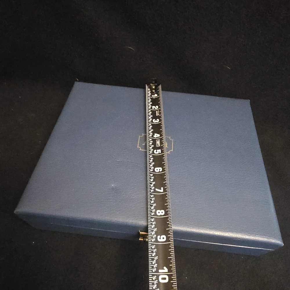 Avon Blue And Gold Jewelry Box